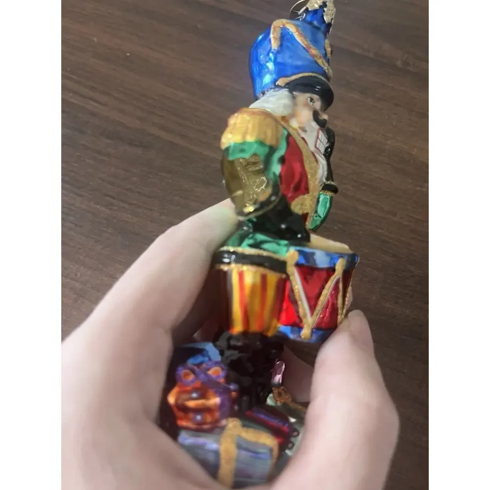 VTG Christopher Radko Toy Soldier Drummer Christmas Tree Ornament Broken Elbow